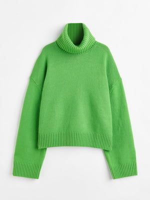 Зеленый свитер мягкой вязки | 6782268