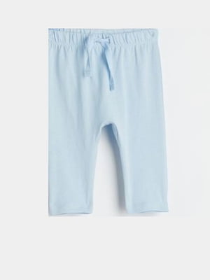Голубые трикотажные брюки | 6782309