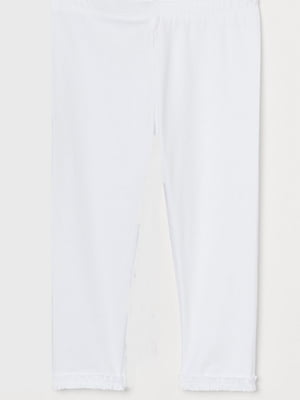 Білі штани з еластичною талією | 6782343