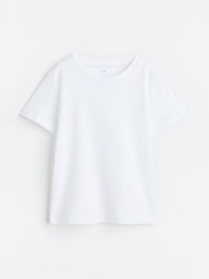 Бавовняна біла футболка | 6782348