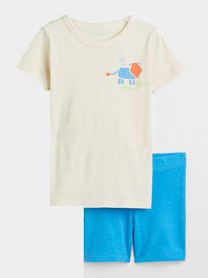 Пижама: футболка и шорты | 6782474