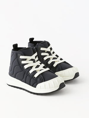 Чорно-білі текстильні кросівки | 6782604
