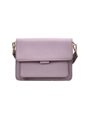 Фіолетова сумка крос-боді на широкому ремінці | 6783341