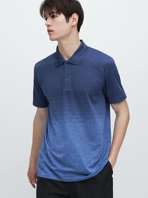 Синяя футболка-поло с быстросохнущей технологей Dry-Ex | 6789320