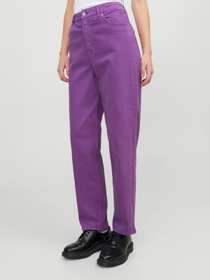 Фіолетові джинси вільного крою | 6790145
