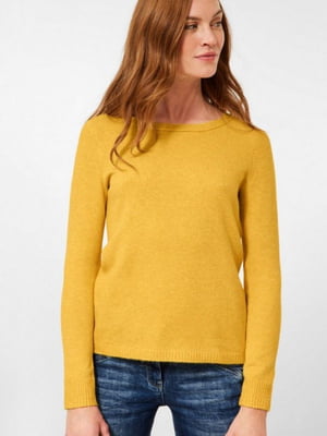 Жовтий светр прямого крою | 6790148