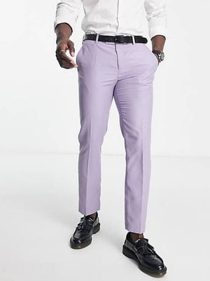 Класичні брюки бузкового кольору | 6790203