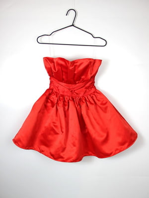 Червона міні-сукня без бретелей | 6790295