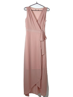 Рожева сукня з асиметричною спідницею | 6790450