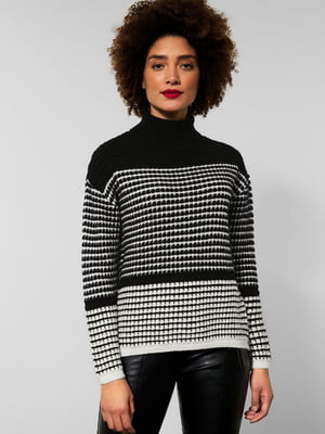 Чорно-білий светр в дрібний принт | 6790819