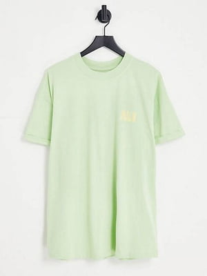 Зелена футболка в принт | 6791147