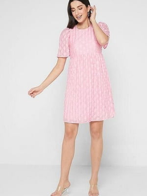 Рожева сукня А-силуету з візерунком | 6790275