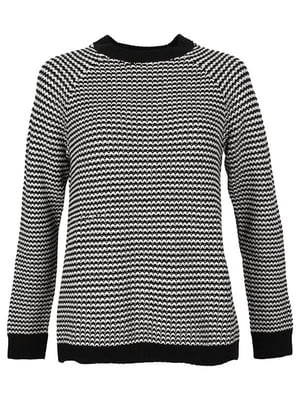 Чорно-білий светр в дрібний принт | 6790780