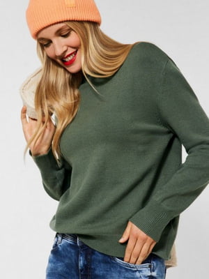 Зелений светр прямого крою | 6790797