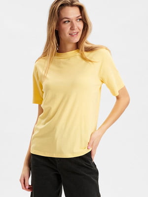Жовта футболка прямого крою | 6790345