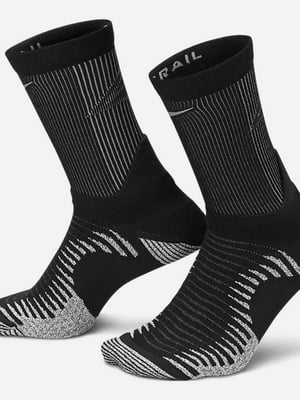 Шкарпетки чорні з принтом Nike Trail Running Crew Unisex | 6791246