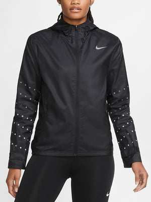 Куртка для бігу чорна з капюшоном | 6791255