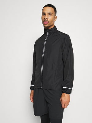 Куртка для бігу чорна на блискавці | 6791270