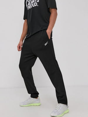 Чорні спортивні штани з манжетами | 6791343
