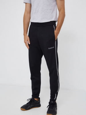 Чорні спортивні штани з білими смужками | 6791386