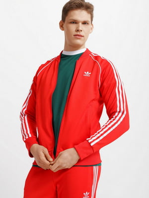 Червона кофта-олімпійка adidas Adicolor Classics SST Red | 6791404