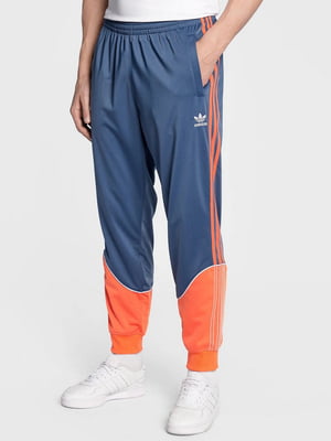 Синьо-помаранчеві штани з кишенями | 6791421