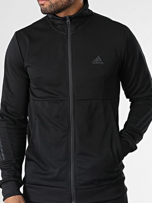 Чорна кофта-олімпійка на блискавці adidas Slim Zipped | 6791425