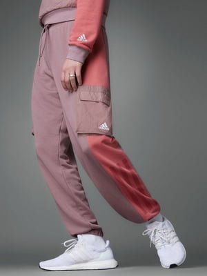 Фіолетові спортивні штани з смужками | 6791486