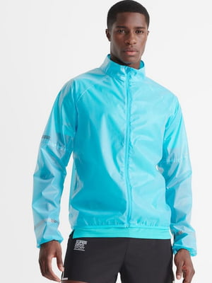 Куртка для бігу блакитна на блискавці | 6791501