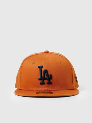 Помаранчева кепка з вишитим логотипом | 6791551