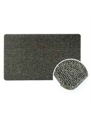 Сірий дверний килимок з петлевою щетиною для внутрішнього та зовнішнього входу (40 x 60 см) | 6792918