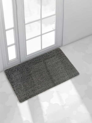 Сірий дверний килимок з петлевою щетиною для внутрішнього та зовнішнього входу (45 x 75 см) | 6792923