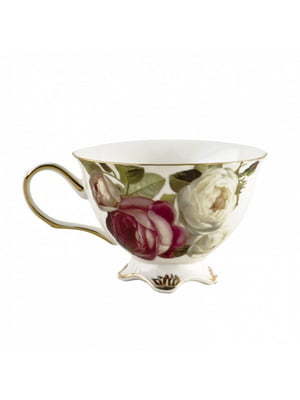 Чайна чашка із золотою облямівкою і привабливим малюнком (200 мл) | 6793956