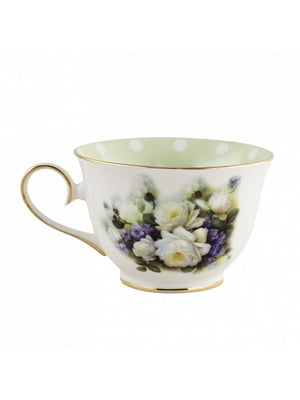 Чайна чашка із золотою облямівкою і привабливим малюнком (200 мл) | 6793957