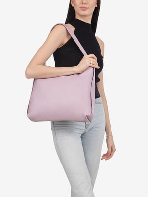 Шкіряна сумка-шопер фіолетового кольору | 6795453