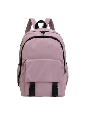 Рожевий текстильний рюкзак з кишенями | 6795641