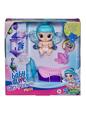 Лялька GloPixies Minis Aqua Flutter Doll з аксесуарами | 6795876