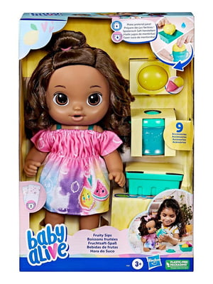 Лялька Baby Alive Fruity Sips Doll, Lemon, Toys з локонами | 6796086