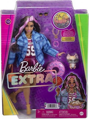 Лялька Барбі Barbie Extra Doll Екстра в баскетбольній сукні | 6796090