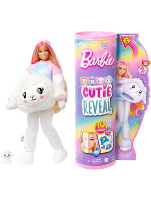 Лялька Barbie Cutie Reveal з рожевим волоссям і в костюмі плюшевого ягня | 6796109