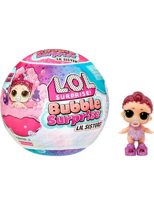 Пупс (яйце-сюрприз) L.O.L. Surprise! Bubble Foam Lil Sisters Doll Collectible Baby Sister | 6796172