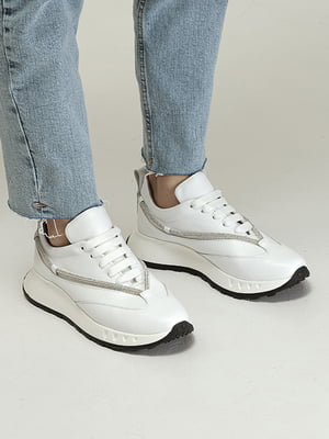 Белые кожаные кроссовки | 6796530
