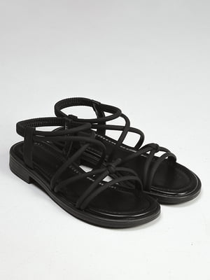 Чорні шкіряні сандалі | 6796547