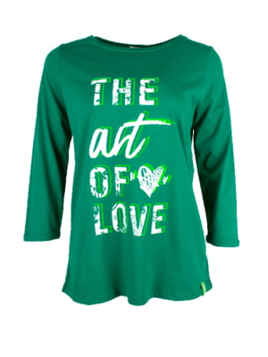 Жіноча кофта Cecil зелена з принтом на грудях The art of Love 011221-002161 | 6784991