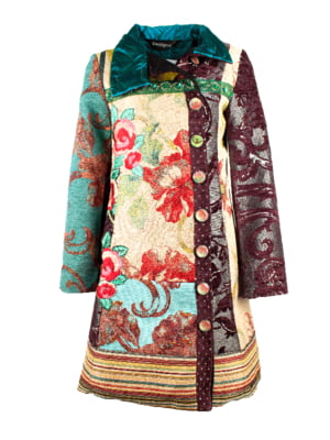 Жіноче пальто Desigual мультиколор зі вставками з гобеленової тканини. | 6785192