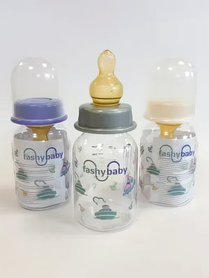 3 дитячі пляшки 250 мл. розмір М "fashy baby" | 6788762