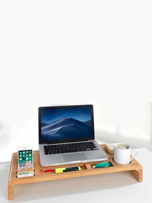 Бамбукова підставка для планшетів та ноутбуків | 6788791