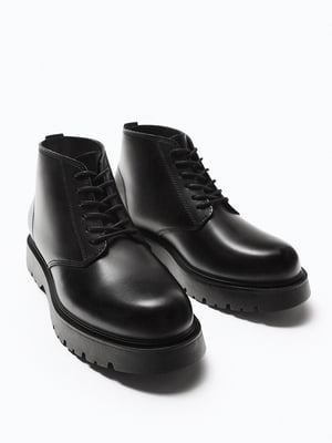 Чорні класичні черевики на шнурівці | 6801149
