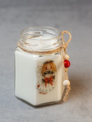 Новорічна подарункова handmade свічка "Дівчина" (38-40 годин горіння) | 6796903