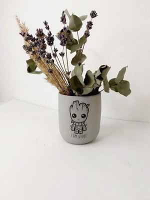 Склянка I am Groot для декору, свічок, пензлів, олівців, зубних щіток, квітів, прикрас | 6796912